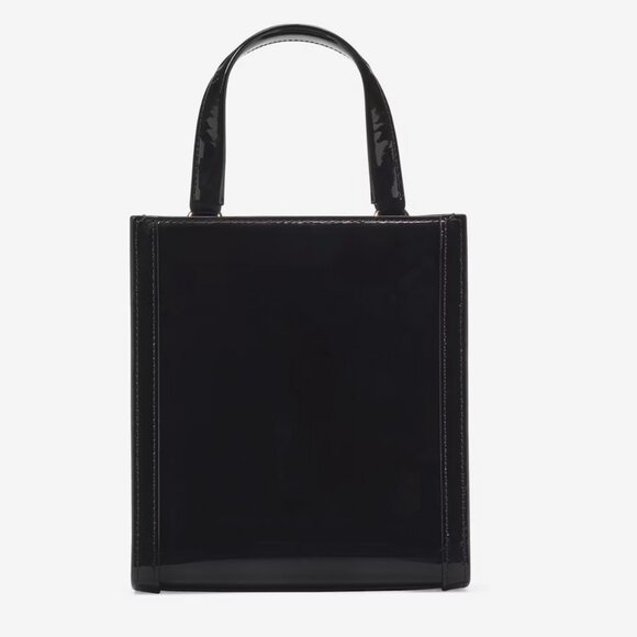 Kate Spade Key to My Heart Embossed Patent Leather Manhattan Mini Tote in Black - Picture 6 of 8